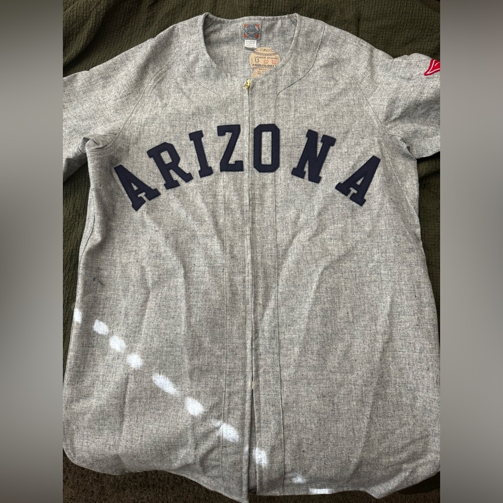 Ebbets Field Flannels -  University of Arizona Retro 1959 Road Baseball Jersey